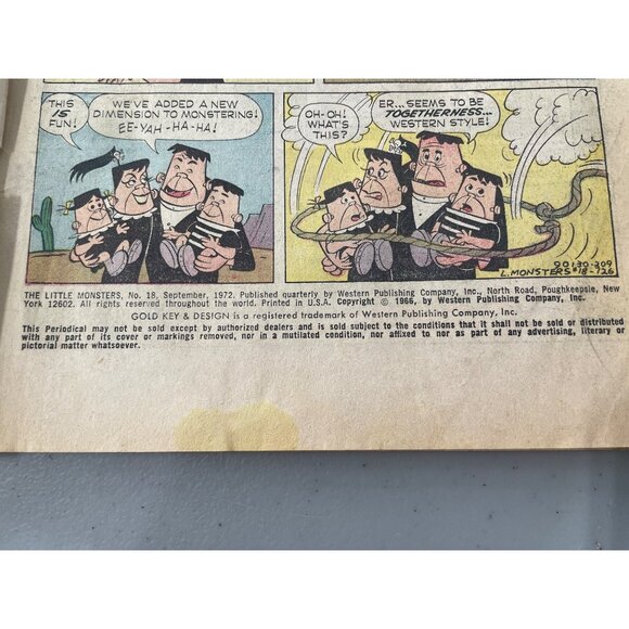 Gold Key The Little Monsters Orrible Orvie and Awful Annie Comic #18 Sept 1972 - Picture 4 of 7
